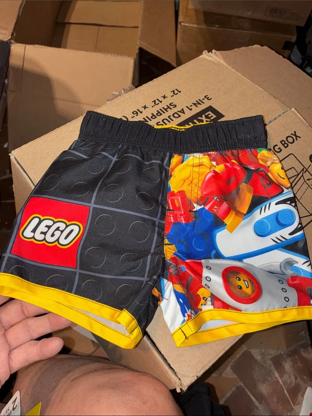 Lego Red and Black Kids Two-Piece Swim Set